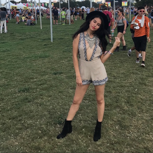 Free People Deep V Romper - Picture 3 of 4